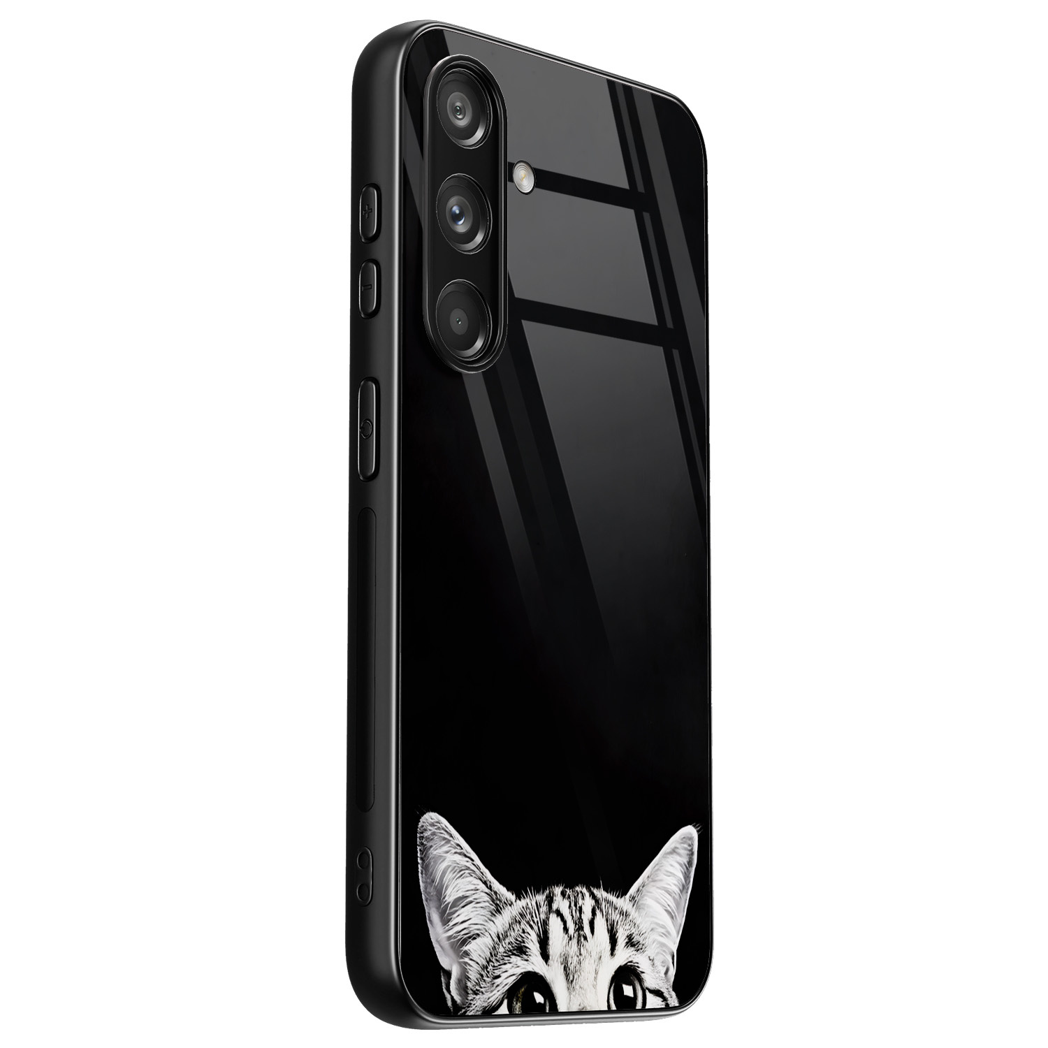 TMK Samsung Galaxy S24 glazen hardcase - Kat kiekeboe