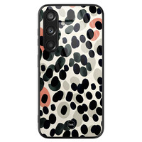 TMK Samsung Galaxy S24 glazen hardcase - Modern dots