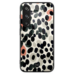 TMK Samsung Galaxy S24 glazen hardcase - Modern dots