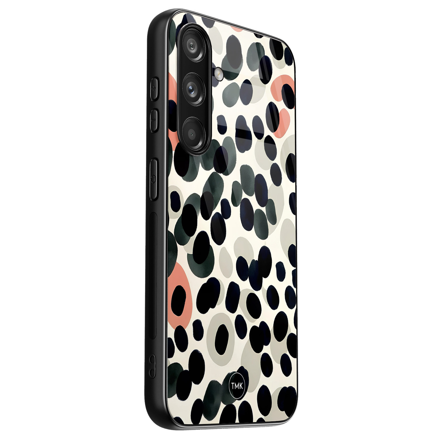 TMK Samsung Galaxy S24 glazen hardcase - Modern dots