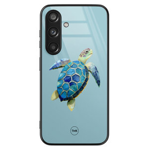 Casevibes Samsung Galaxy S24 glazen hardcase - Schildpad