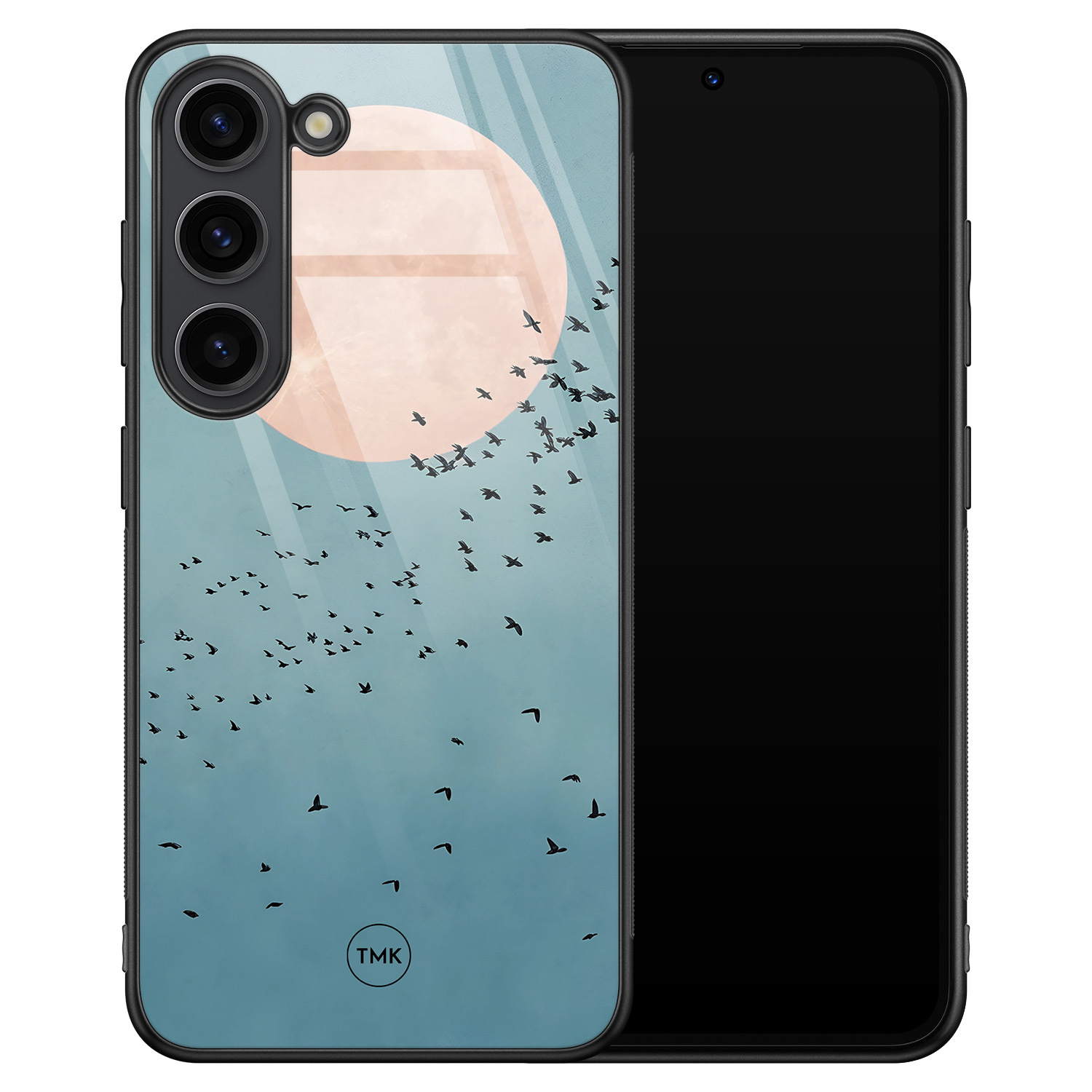 TMK Samsung Galaxy S23 glazen hardcase - Moon birds