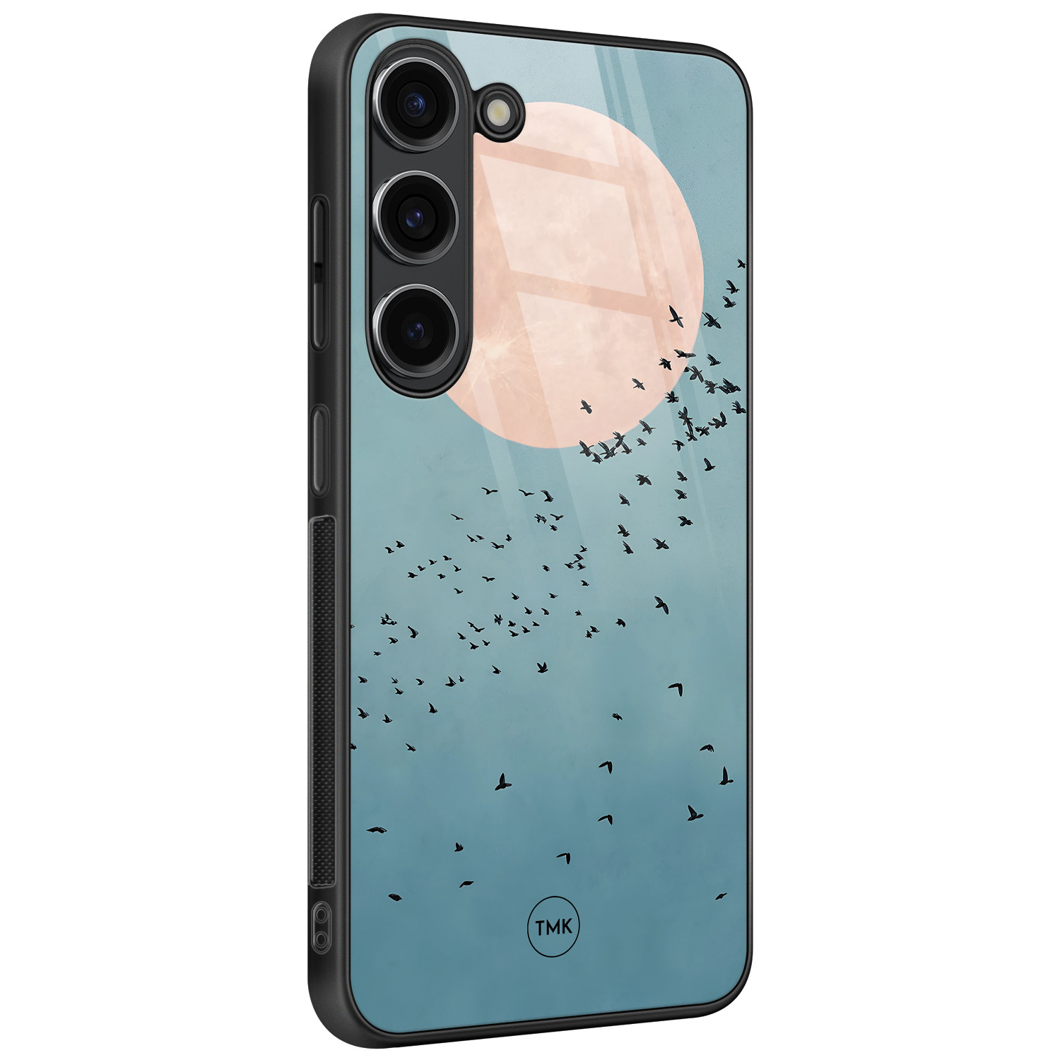 TMK Samsung Galaxy S23 glazen hardcase - Moon birds