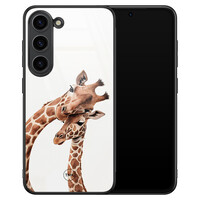 TMK Samsung Galaxy S23 glazen hardcase - Giraffen