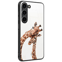 TMK Samsung Galaxy S23 glazen hardcase - Giraffen