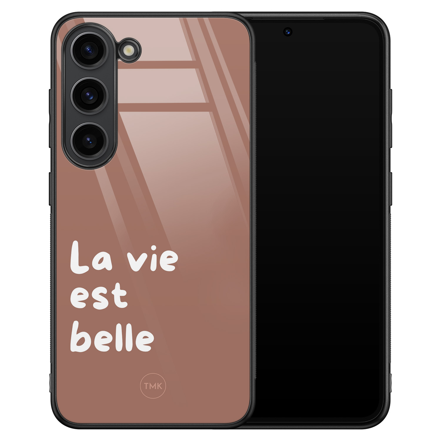 TMK Samsung Galaxy S23 glazen hardcase - La vie est belle