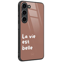 TMK Samsung Galaxy S23 glazen hardcase - La vie est belle