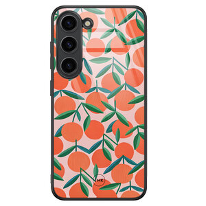 Casevibes Samsung Galaxy S23 glazen hardcase - Sweet oranges