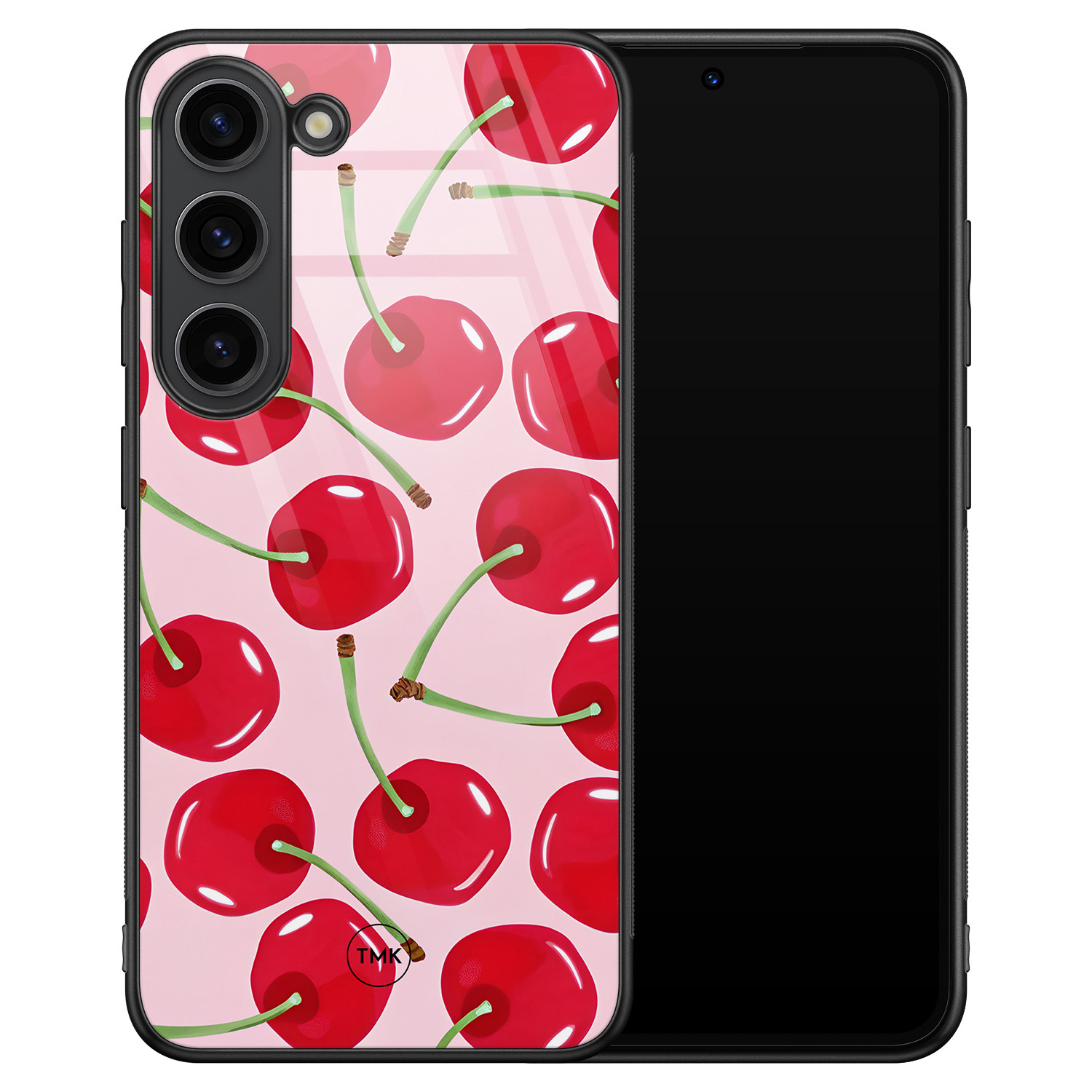 TMK Samsung Galaxy S23 glazen hardcase - Sweet cherry