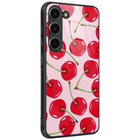 TMK Samsung Galaxy S23 glazen hardcase - Sweet cherry
