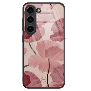 Casevibes Samsung Galaxy S23 glazen hardcase - Vintage blossom