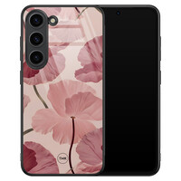 TMK Samsung Galaxy S23 glazen hardcase - Vintage blossom