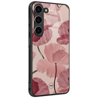 TMK Samsung Galaxy S23 glazen hardcase - Vintage blossom