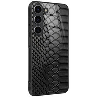 TMK Samsung Galaxy S23 glazen hardcase - Black snake