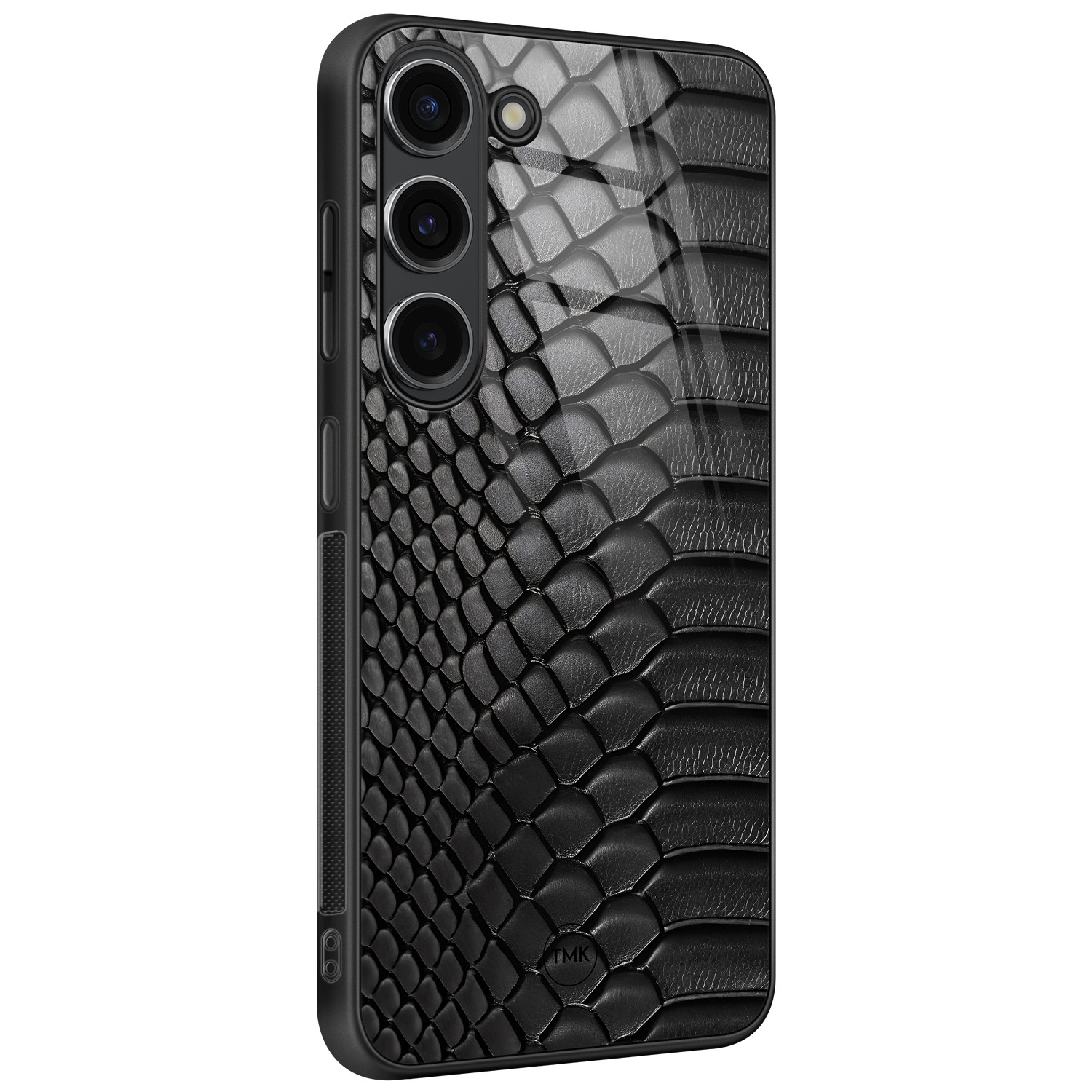 TMK Samsung Galaxy S23 glazen hardcase - Black snake