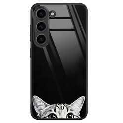 TMK Samsung Galaxy S23 glazen hardcase - Kat kiekeboe