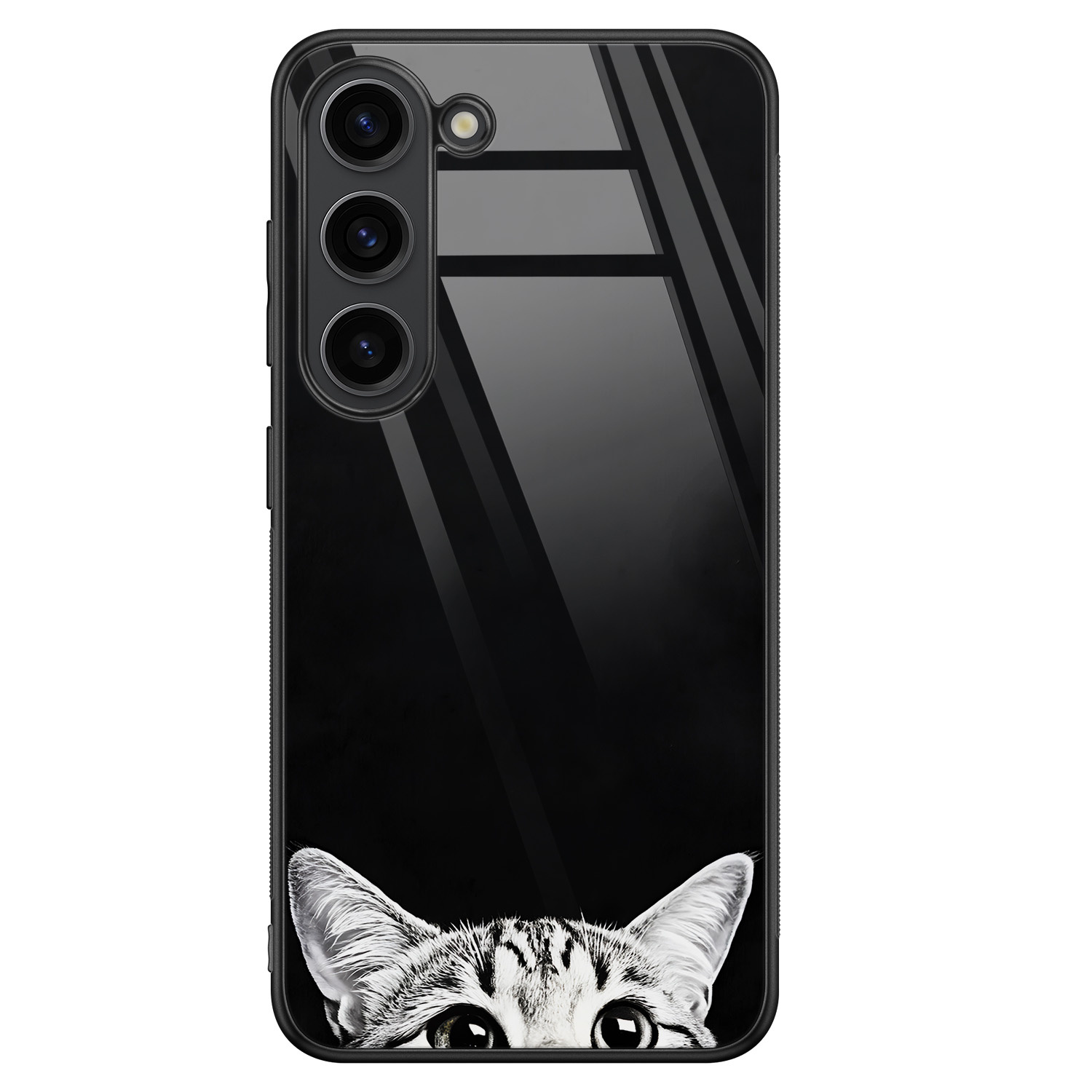TMK Samsung Galaxy S23 glazen hardcase - Kat kiekeboe