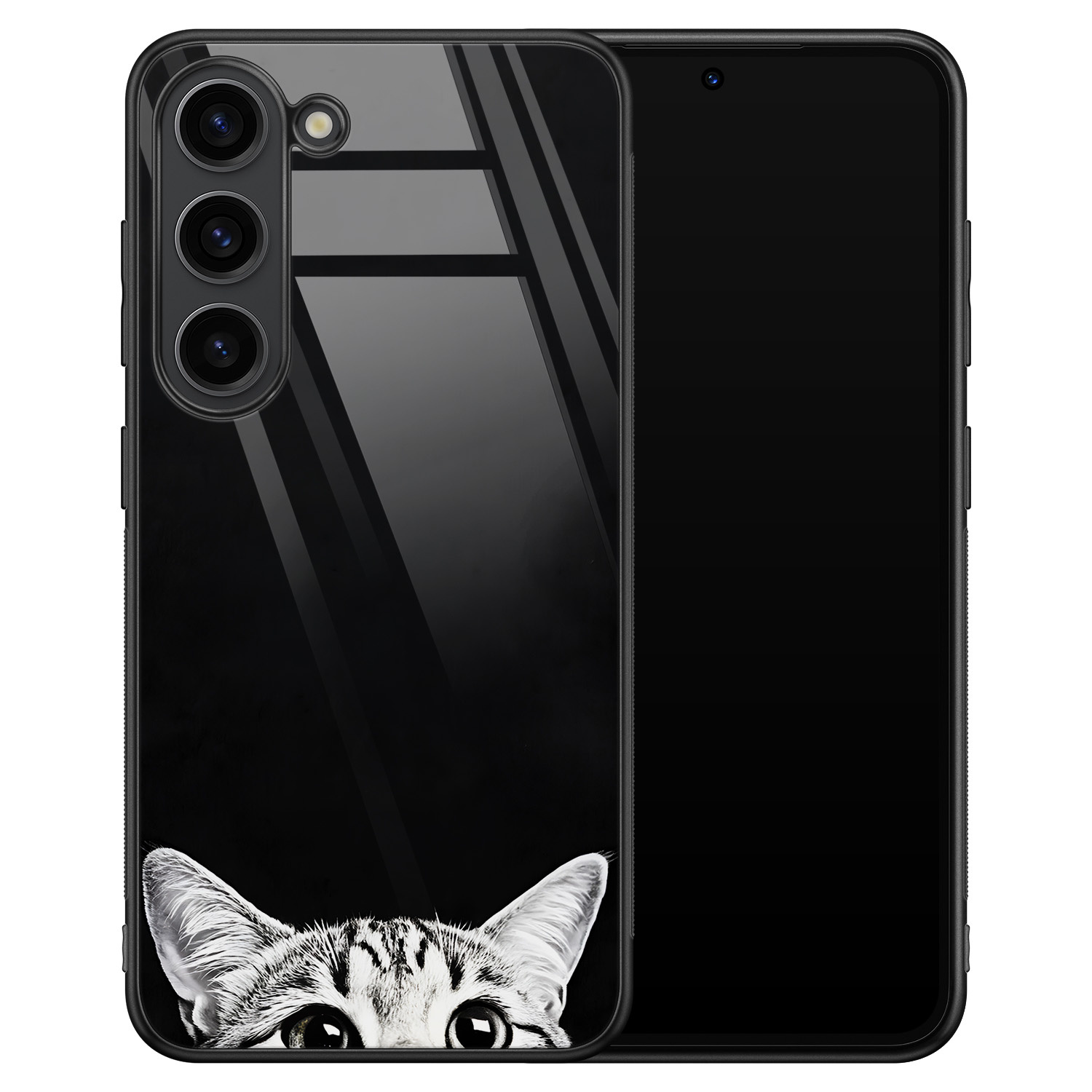 TMK Samsung Galaxy S23 glazen hardcase - Kat kiekeboe