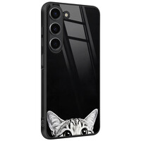 TMK Samsung Galaxy S23 glazen hardcase - Kat kiekeboe