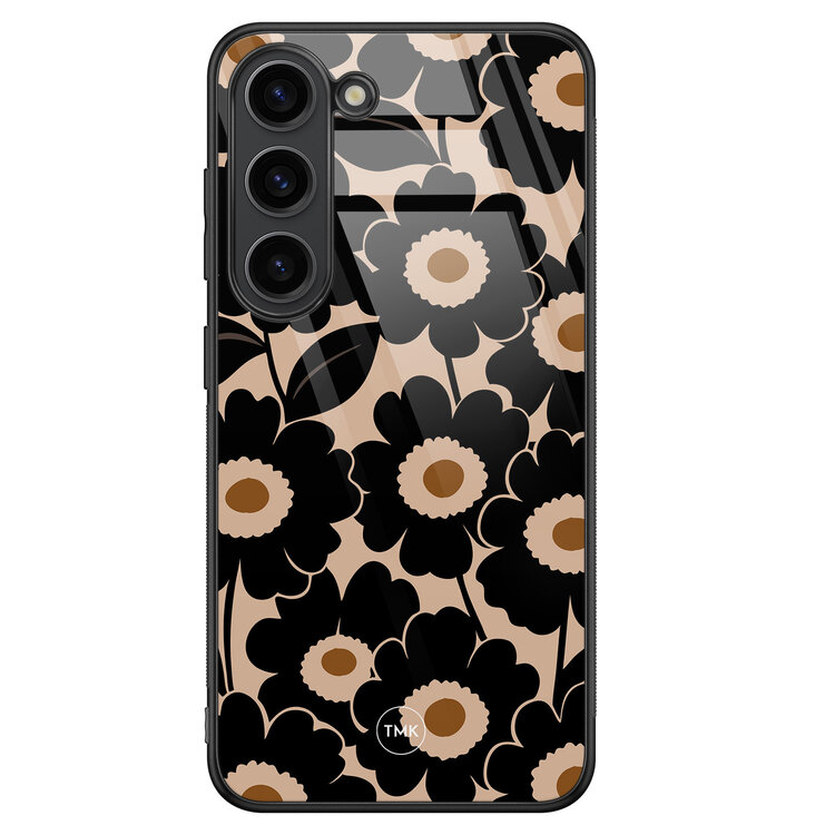 Casevibes Samsung Galaxy S23 glazen hardcase - Bloom luxe