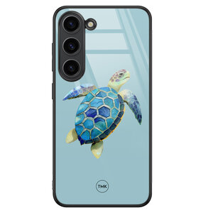 TMK Samsung Galaxy S23 glazen hardcase - Schildpad