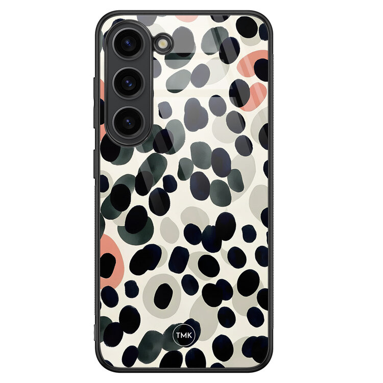 Casevibes Samsung Galaxy S23 glazen hardcase - Modern dots