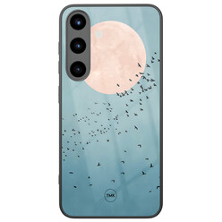 TMK Samsung Galaxy S25 glazen hardcase - Moon birds