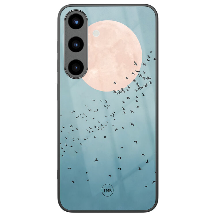 Casevibes Samsung Galaxy S25 glazen hardcase - Moon birds