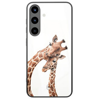 TMK Samsung Galaxy S25 glazen hardcase - Giraffen