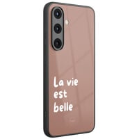 TMK Samsung Galaxy S25 glazen hardcase - La vie est belle