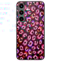 TMK Samsung Galaxy S25 glazen hardcase - Luipaard neon