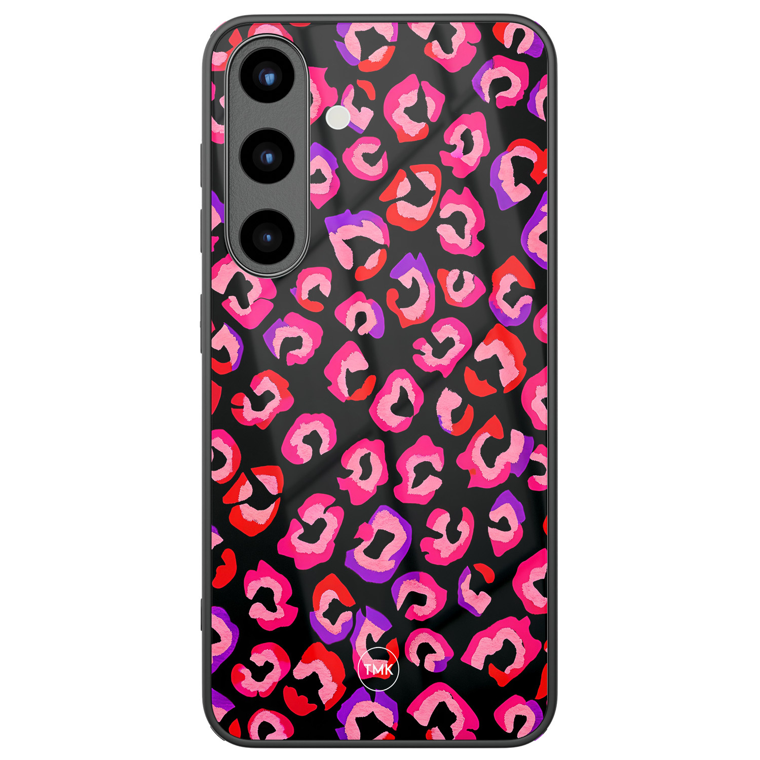 TMK Samsung Galaxy S25 glazen hardcase - Luipaard neon