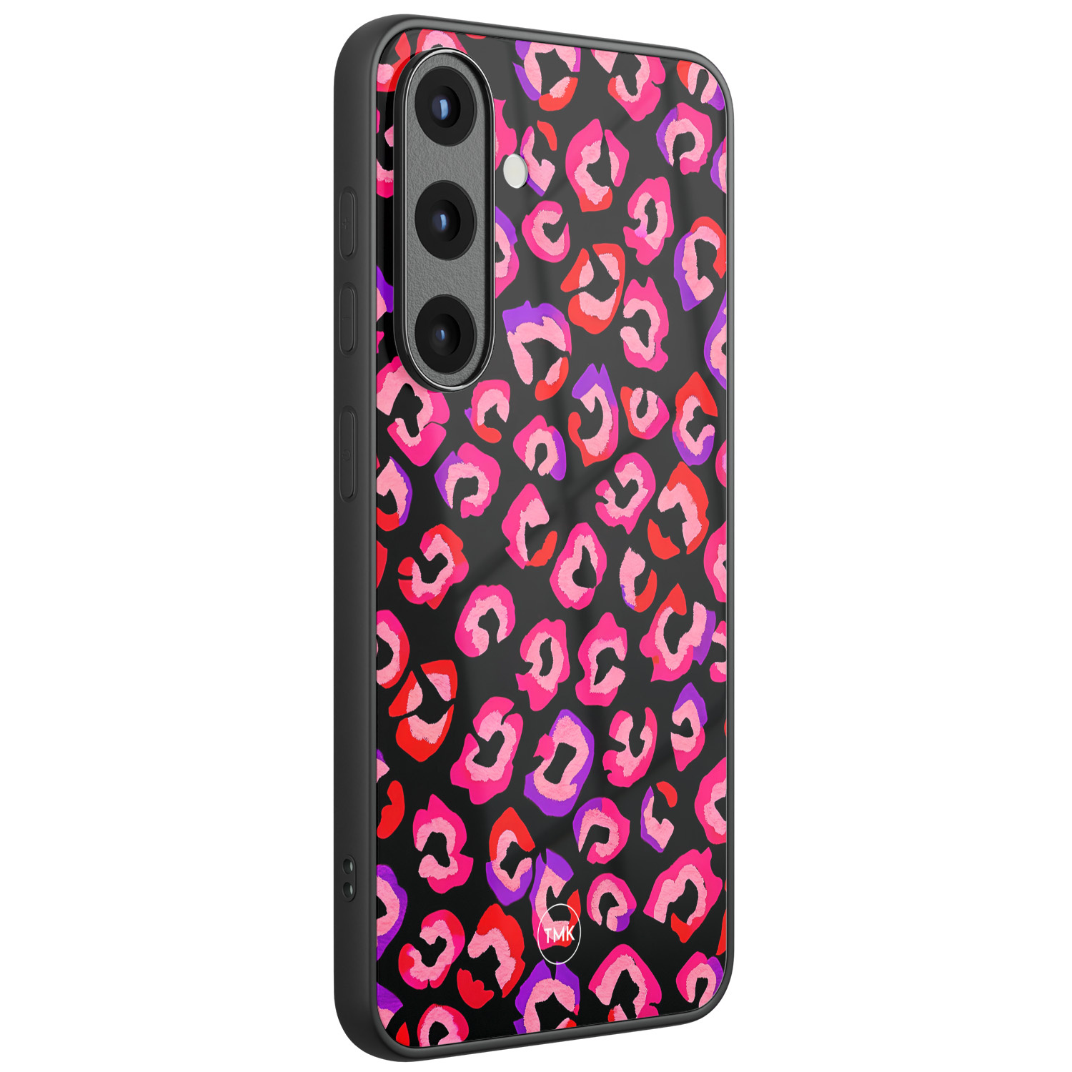 TMK Samsung Galaxy S25 glazen hardcase - Luipaard neon