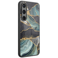 TMK Samsung Galaxy S25 glazen hardcase - Marble jade stone