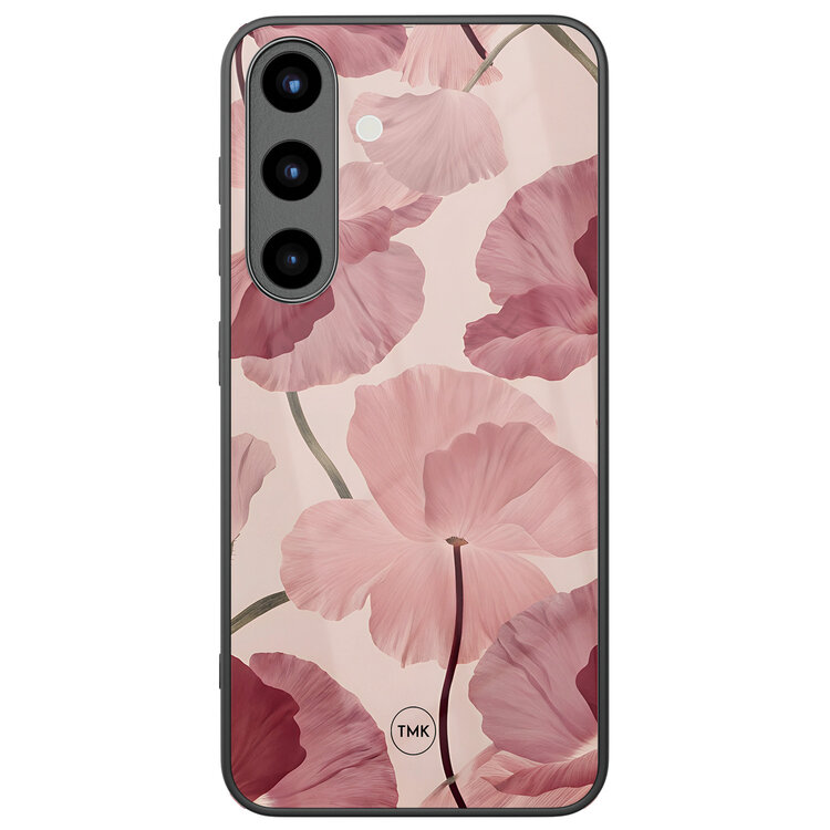 Casevibes Samsung Galaxy S25 glazen hardcase - Vintage blossom