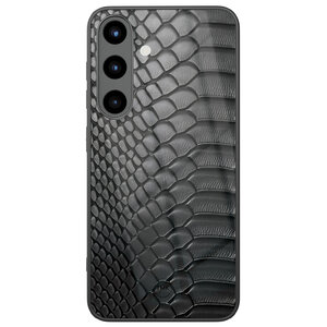 Casevibes Samsung Galaxy S25 glazen hardcase - Black snake