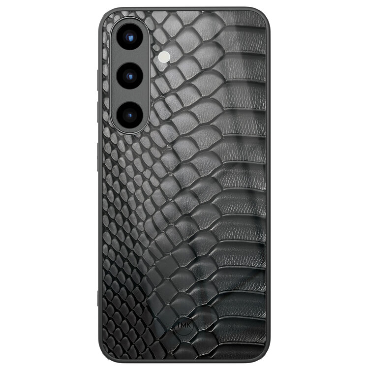 TMK Samsung Galaxy S25 glazen hardcase - Black snake