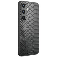 TMK Samsung Galaxy S25 glazen hardcase - Black snake