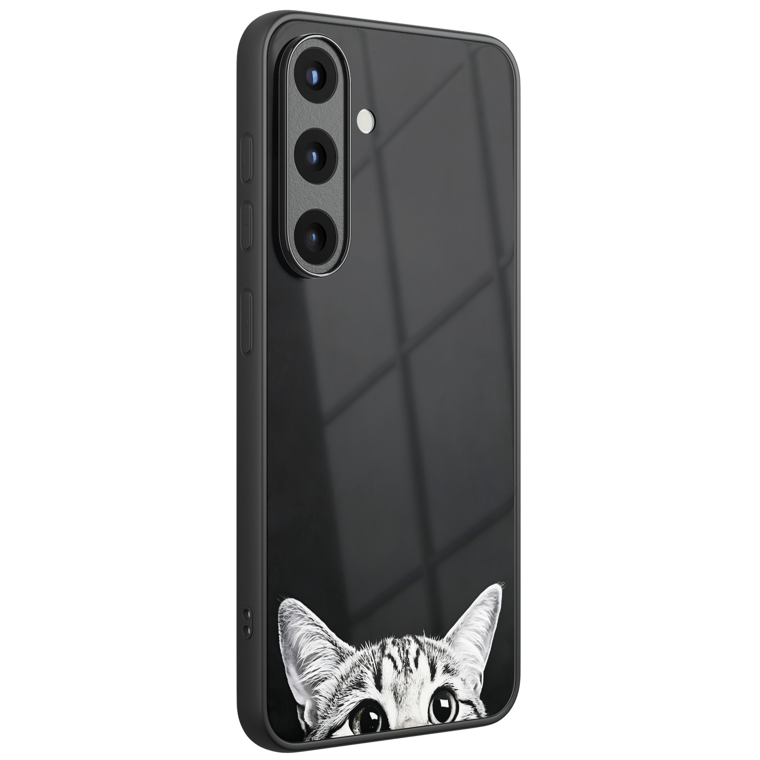 TMK Samsung Galaxy S25 glazen hardcase - Kat kiekeboe