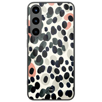 TMK Samsung Galaxy S25 glazen hardcase - Modern dots