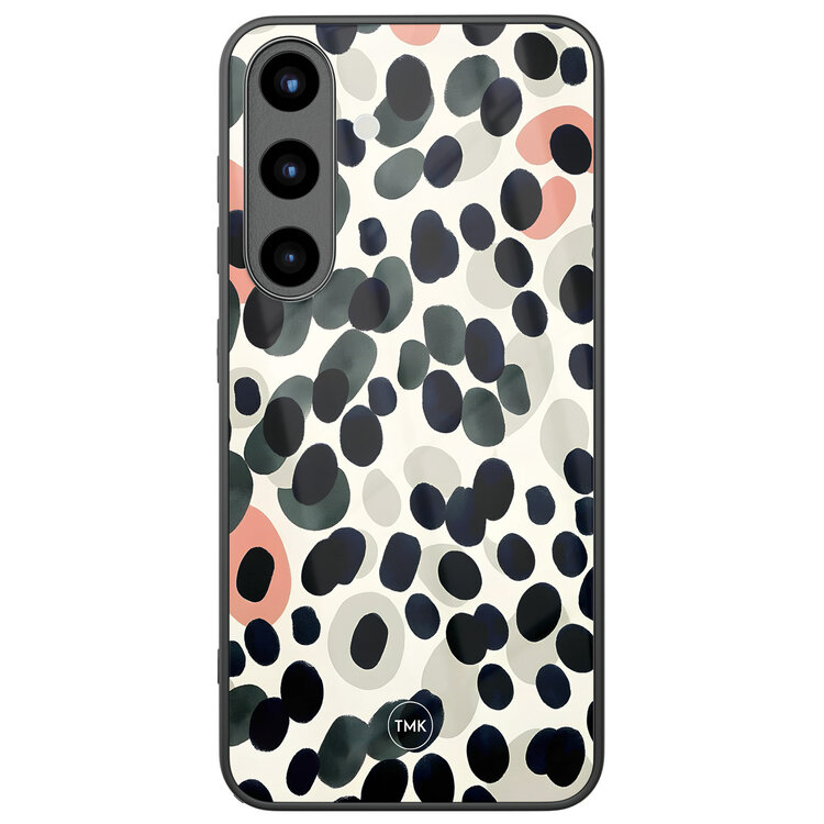 Casevibes Samsung Galaxy S25 glazen hardcase - Modern dots