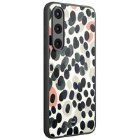TMK Samsung Galaxy S25 glazen hardcase - Modern dots