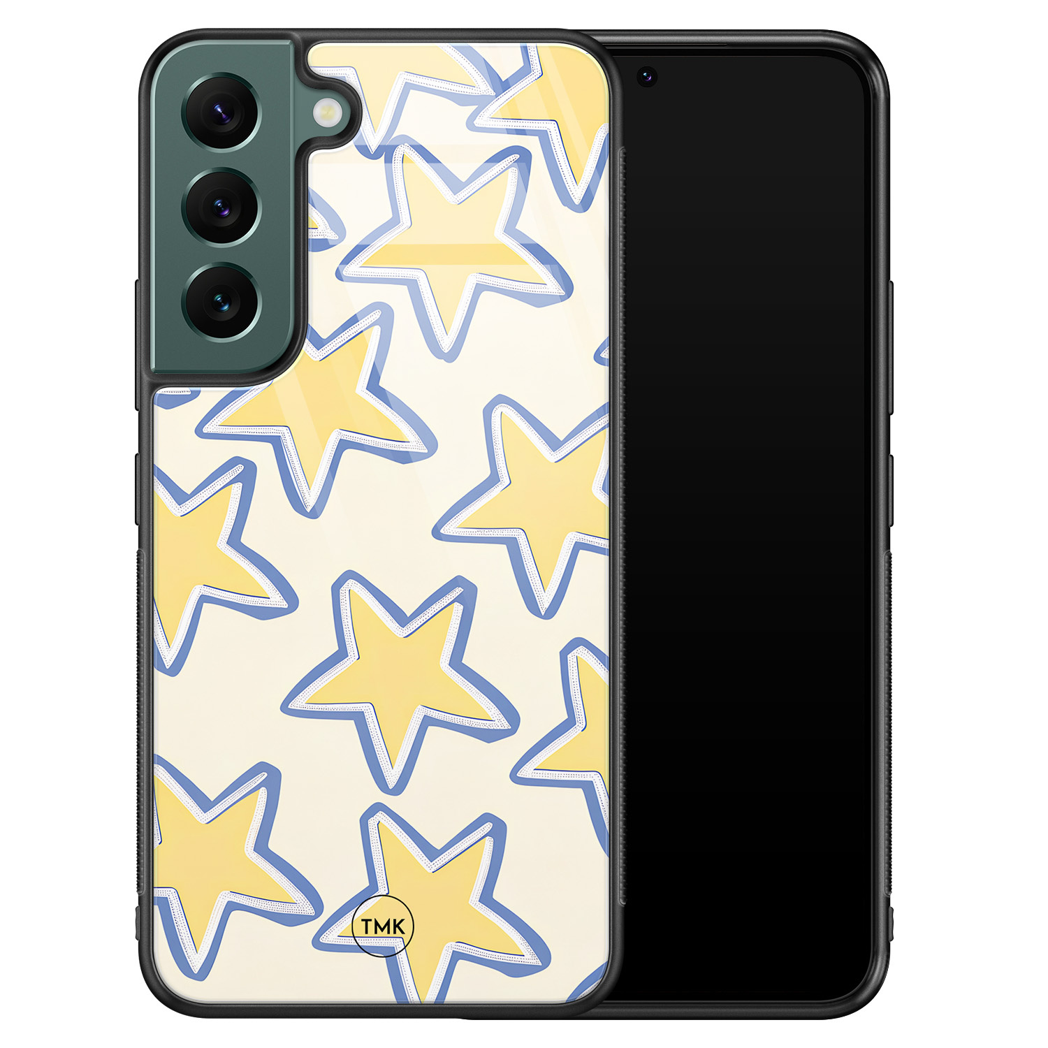 TMK Samsung Galaxy S22 glazen hardcase - Retro stars