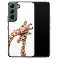 TMK Samsung Galaxy S22 glazen hardcase - Giraffen