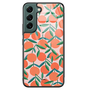 TMK Samsung Galaxy S22 glazen hardcase - Sweet oranges