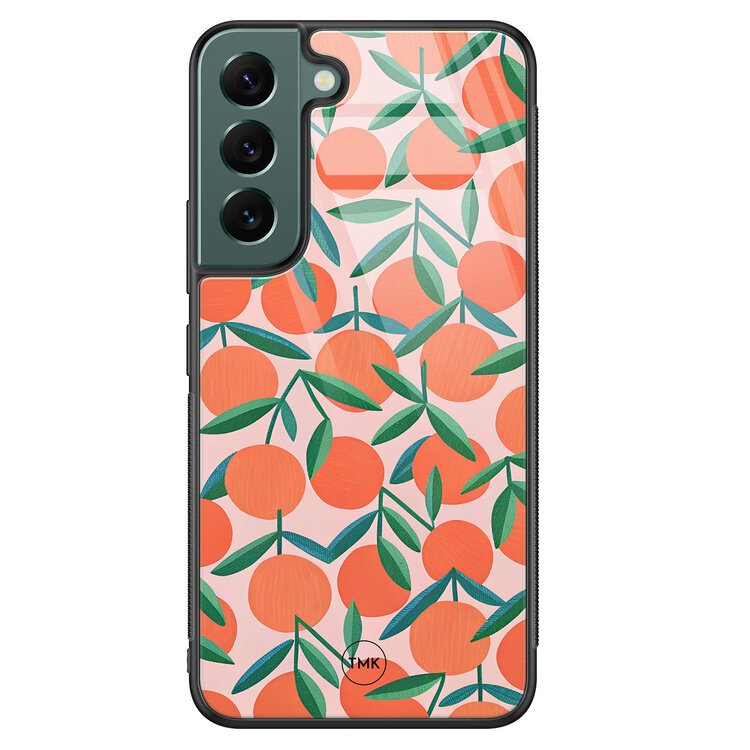 Casevibes Samsung Galaxy S22 glazen hardcase - Sweet oranges