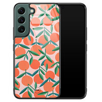 TMK Samsung Galaxy S22 glazen hardcase - Sweet oranges