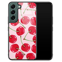 TMK Samsung Galaxy S22 glazen hardcase - Sweet cherry
