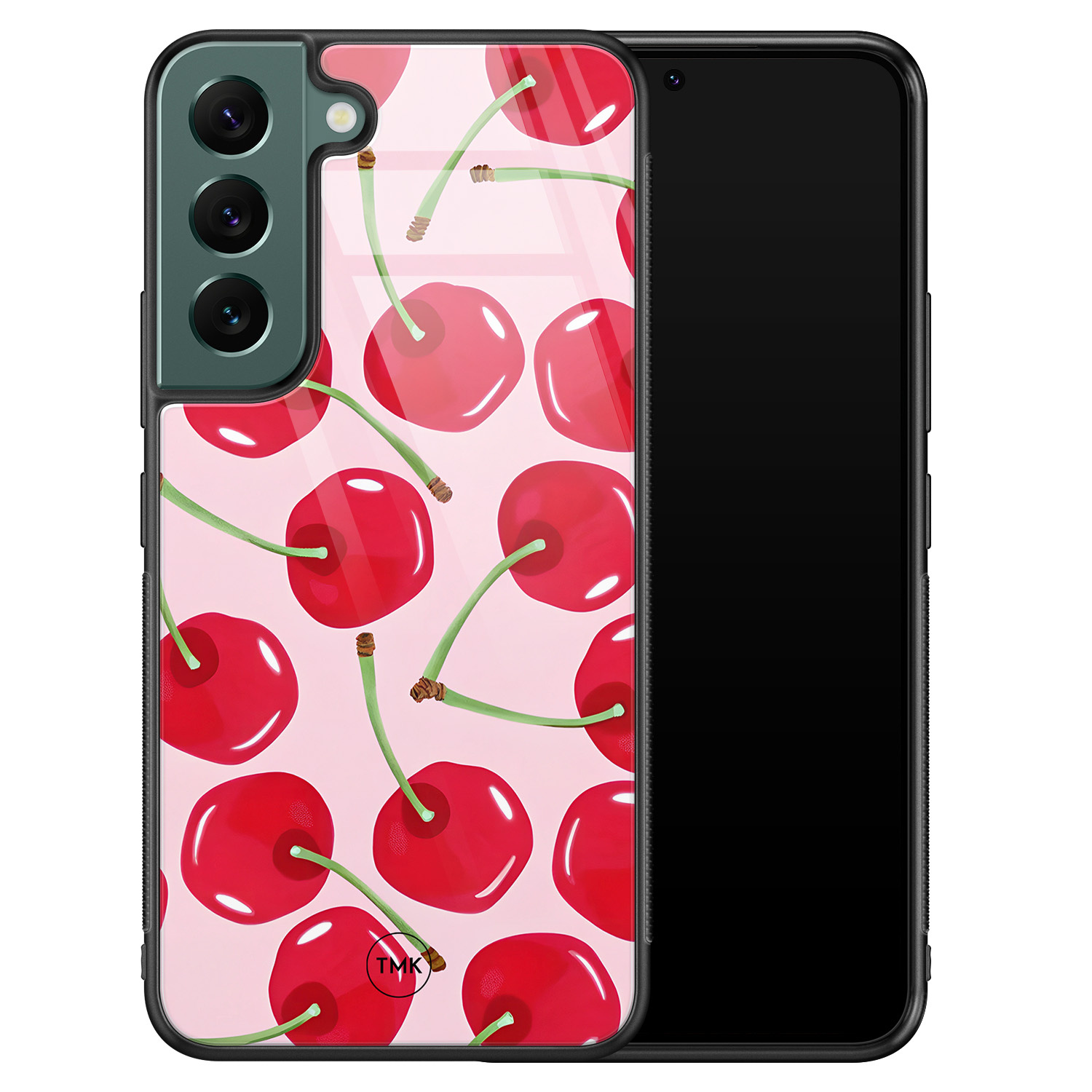 TMK Samsung Galaxy S22 glazen hardcase - Sweet cherry