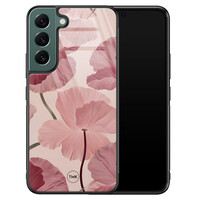 TMK Samsung Galaxy S22 glazen hardcase - Vintage blossom